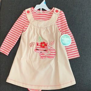 2-piece top and matching cord dress